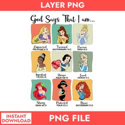 god says that i am disney png, disney pricess png, disney png digital file