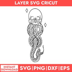 death eater svg, voldemort svg svg, harry potter svg, magic wizard svg, hogwarts svg, png dxf eps file