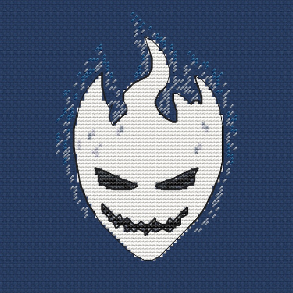 halloween mask cross stitch pattern