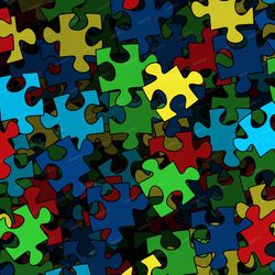 autism puzzle 32 seamless tileable repeating pattern