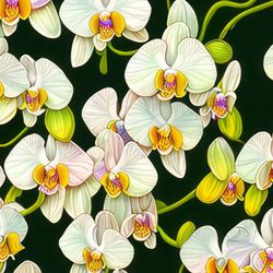nightshade orchids 23 seamless tileable repeating pattern