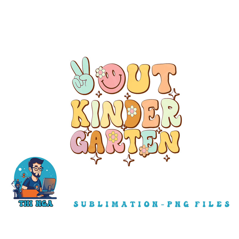 Peace Out Kindergarten Graduation Kid Boy Girl Class Of 2023 png, digital download copy.jpg