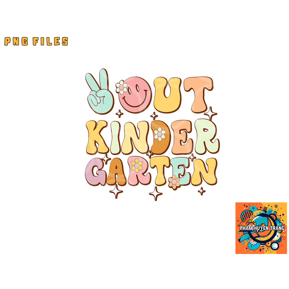 Peace Out Kindergarten Graduation Kid Boy Girl Class Of 2023 png, digital download copy.jpg