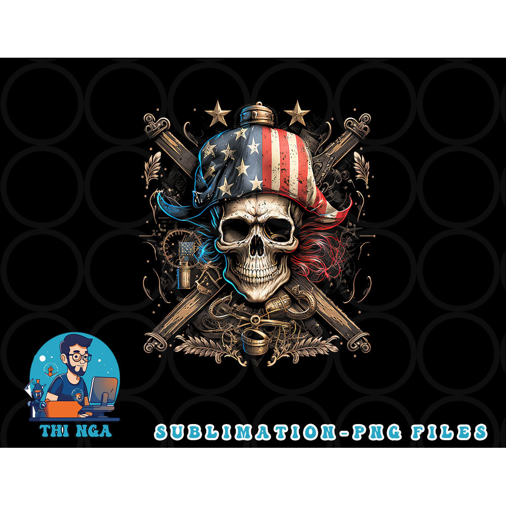 Pirate 4th of July American Flag USA America Funny Tank Top copy.jpg