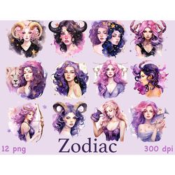 Zodiac Girls Clipart | Astrological Signs