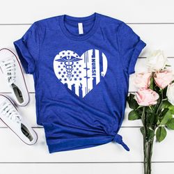 American Medical Heart Montage Shirt-Nurse Appreciation Gift-Nurse Gift Idea-Nurses Week Gift-Nurse Flag Shirt,Nurse Sch