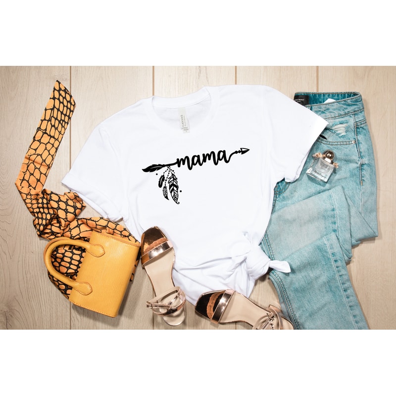 Blessed Mama Shirt, Mama Life Shirt, Mother T-Shirt, Cute Mama Shirt, Cute Mama Gift,Mothers Day Gift, New Mom Gift,Gift for Girl,Flower tee - 2.jpg