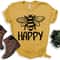 Be Happy Shirt, happiness shirt, graphic shirt, graphic tee shirt, bee shirt, happy shirt, gift for valentine, women shirts, plus size shirt - 1.jpg