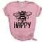 Be Happy Shirt, happiness shirt, graphic shirt, graphic tee shirt, bee shirt, happy shirt, gift for valentine, women shirts, plus size shirt - 3.jpg