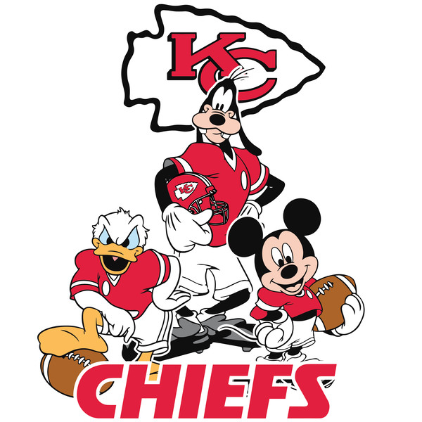 Mickey Mouse Kansas City Chiefs Nfl SVG PNG DXF EPS PDF Clip