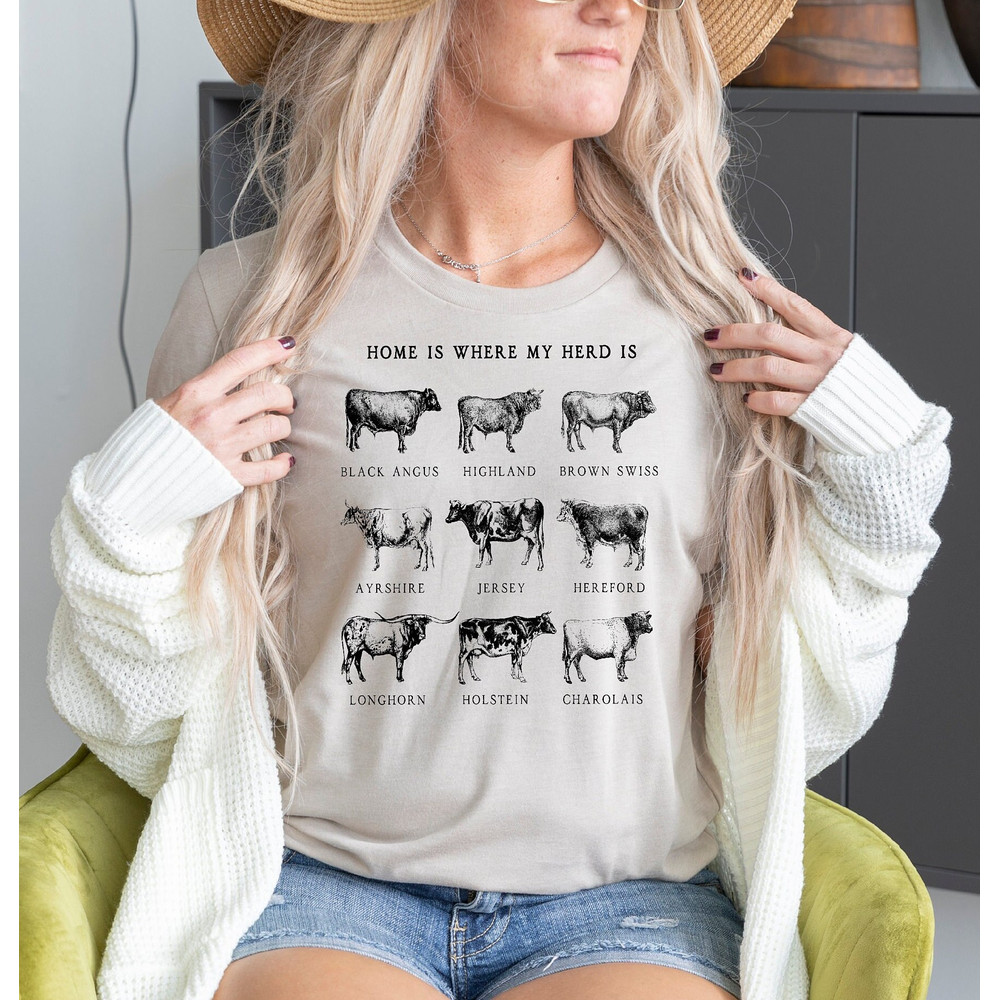 Cow shirts, Farm Animal Shirt,Farm T-shirt, Highland Cow Shirt,western farm t shirts, Cute Cow Shirt, cottagecore shirt, farm life tshirts - 8.jpg