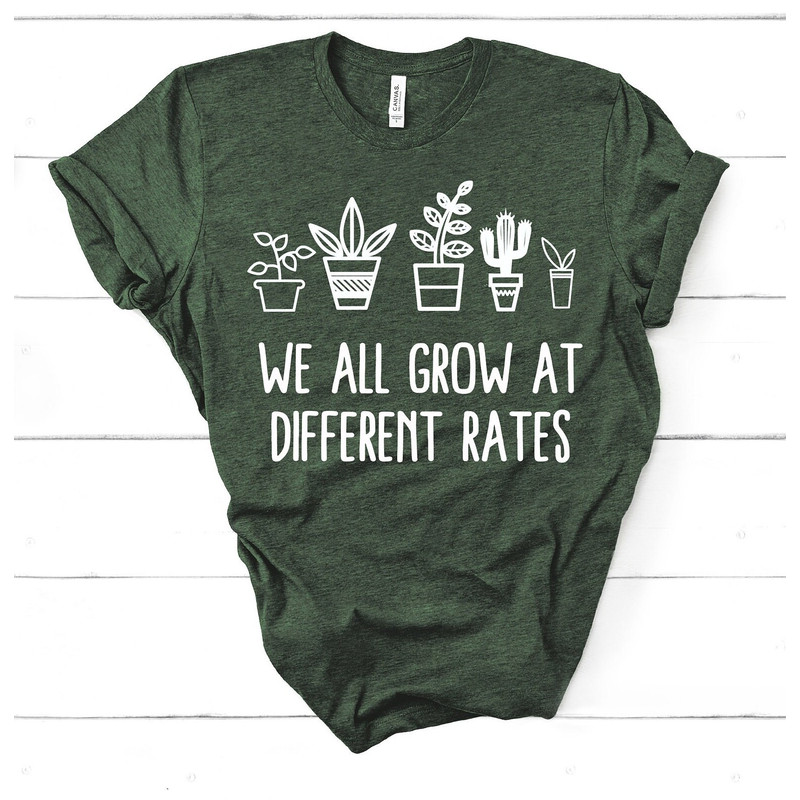 Teacher Shirt, We all Grow at Different Rate Teacher Gift,  School Teacher Shirt, Preschool Tee, Kindergarten Shirt Elementary Teacher Tee - 1.jpg