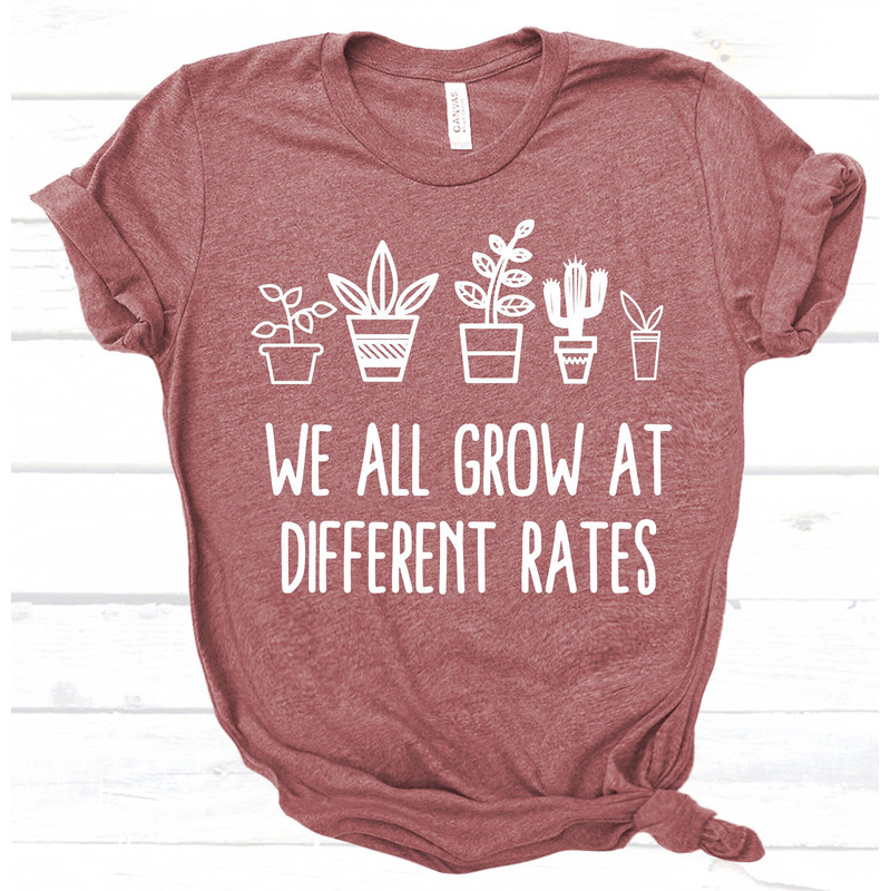 Teacher Shirt, We all Grow at Different Rate Teacher Gift,  School Teacher Shirt, Preschool Tee, Kindergarten Shirt Elementary Teacher Tee - 2.jpg