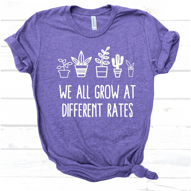 Teacher Shirt, We all Grow at Different Rate Teacher Gift,  School Teacher Shirt, Preschool Tee, Kindergarten Shirt Elementary Teacher Tee - 3.jpg