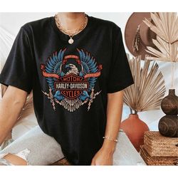 harley davidson eagle t-shirt harley davidson shirt biketoberfest bike week shirts cycle vintage 1997 hd harley davidson