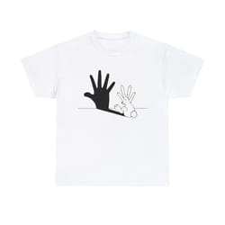 rabbit hand shadow shirt -graphic tees, graph