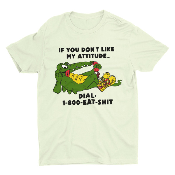 1-800-EAT-SHIT, Funny Shirt, Vintage Design, Offensive Shirt, Flip Off, Meme Shirt, Retro Alligator Shirt, 80's Novelty Shirt, Funny Animal - 2.jpg