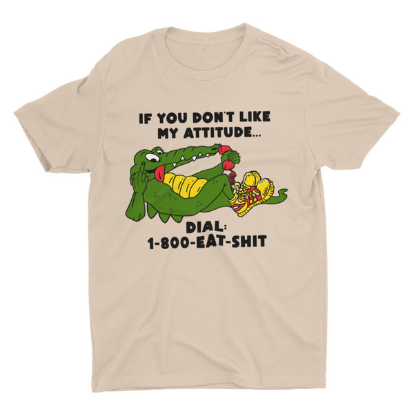 1-800-EAT-SHIT, Funny Shirt, Vintage Design, Offensive Shirt, Flip Off, Meme Shirt, Retro Alligator Shirt, 80's Novelty Shirt, Funny Animal - 4.jpg