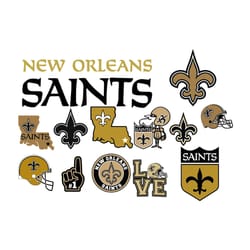 new orleans saints svg bundle, saints svg, nfl football logo svg, silhouette svg fies