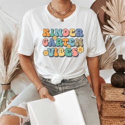 kindergarten vibes shirt teacher t-shirt kindergarten shirt retro school shirt kindergarten teacher gift