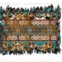 aztec cowhide turquoise background png  western ba