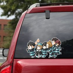 fire force decal, manga decal, anime sticker for car, anime car decal, anime decal, fire force sticker