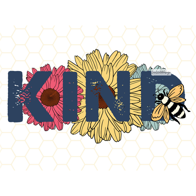Be Kind Retro PNG  Kindness png  Be Kind  Bee png  Sublimation Design  Digital Design Download  Mental Health png  Positive Quotes - 1.jpg