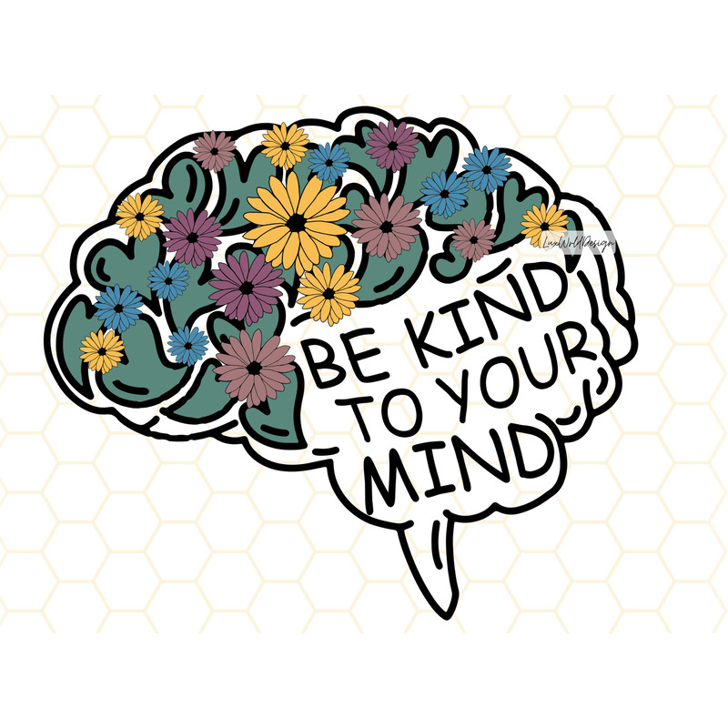 Be Kind To Your Mind PNG Kindness png Be Kind Sublimation Design Digital Design Download Mental Health png Positive Quotes - 1.jpg