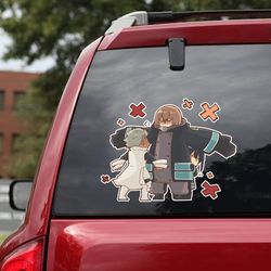 manga decal, fire force sticker, anime sticker for car, anime car decal, anime decal, fire force decal