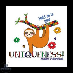 autism awareness sloth svg png, sloth svg, tree svg, autism awareness svg, flower svg