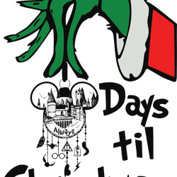 christmas countdown svg, days til christmas svg, hand with ornament svg, christmas calendar instant download