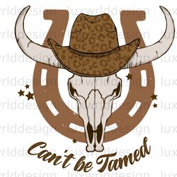 cant be tamed bull skull png  western png  western