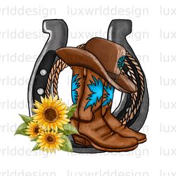 cowgirl boots hat png  western png  western design