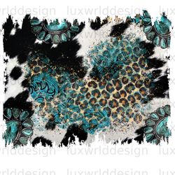 cowhide gemstone turquoise leopard background png