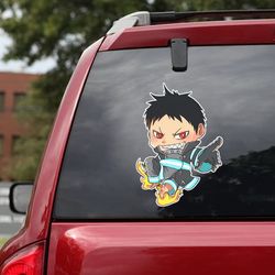 fire force sticker, manga decal, anime sticker for car, anime car decal, anime decal, fire force decal, shinra sticker