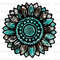 Cowhide Turquoise Gemstone Sunflower PNG  Sunflower png  Western Sunflower png  Sublimation Design  Digital Design Download - 1.jpg