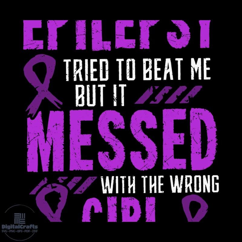 Epilepsy Warrior Day Svg Epileptic Girl Svg Purple Survivor Advocate Svg