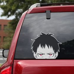 fire force decal, fire force sticker, manga decal, anime car decal, anime decal, anime sticker for car, shinra sticker