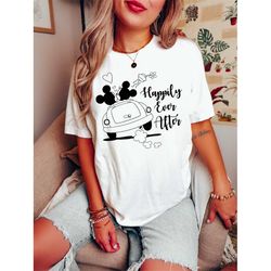 happily ever after disney shirt, just married mickey and minnie,disney bride and groom gift,couple shirt,disney wedding,