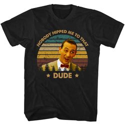 pee-wee's quirky quest, pee-wee's big adventure shirt, pee-wee's big adventure t shirt, comedy film, cinema, adventure