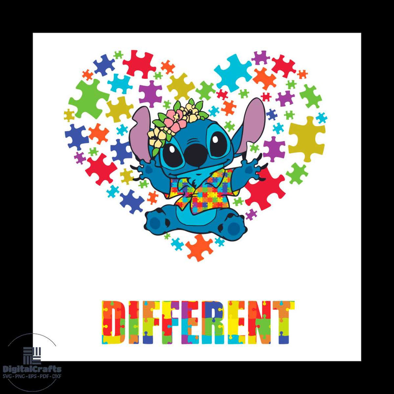 Its Ok To Be Different Autism Awareness Stitch Svg Disney Autism Svg Autism Awareness
