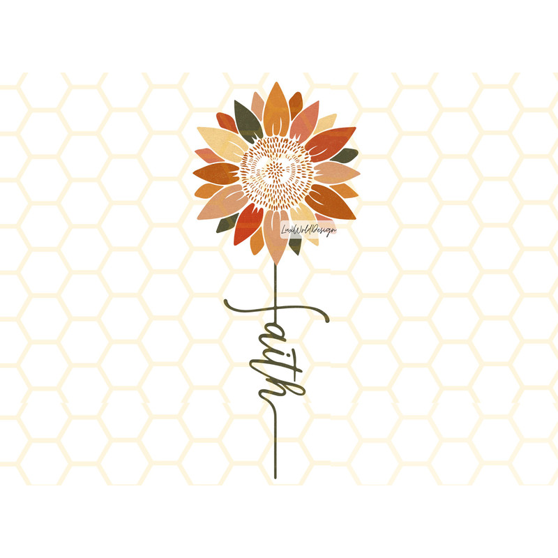 Faith Cross Flower PNG Faith Clipart Flower Png Sublimation Design Digital Design Download Christian Quotes Religious Png - 1.jpg