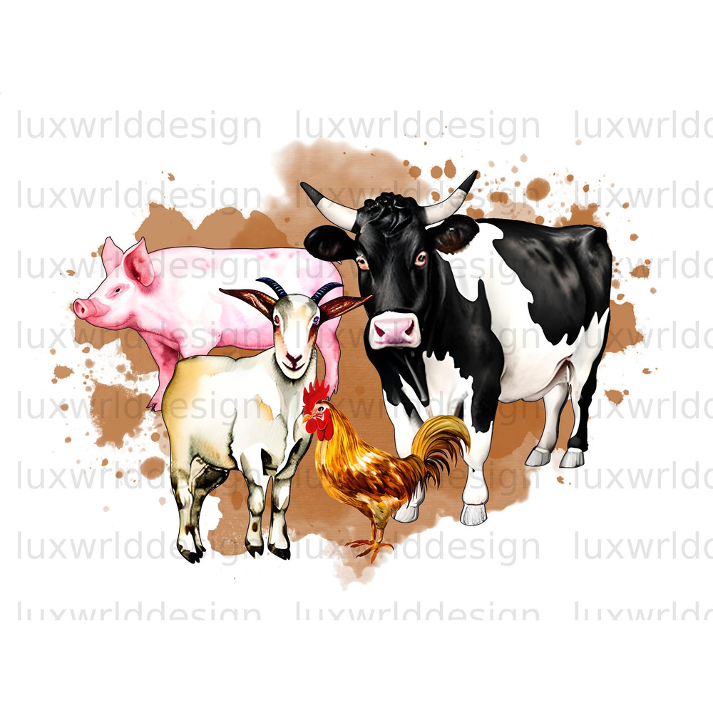 Farm Animals PNG Farm png Farmer png Farmer Design Farm Animals png Farm Clipart Sublimation Design Digital Design - 1.jpg