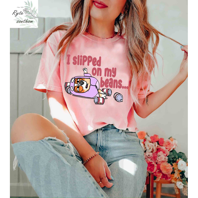 Bingo Heeler - I Slipped on My Beans Comfort Colors® Shirt, Bingo Grannies Shirt, Bingo and beans Grannies Meme Tee - 2.jpg