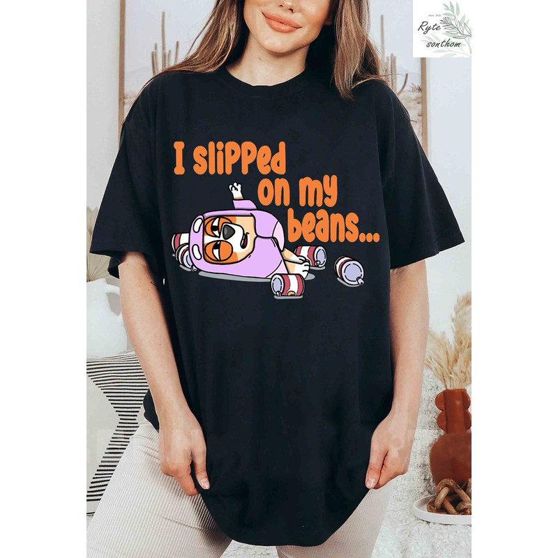 Bingo Heeler - I Slipped on My Beans Comfort Colors® Shirt, Bingo Grannies Shirt, Bingo and beans Grannies Meme Tee - 3.jpg