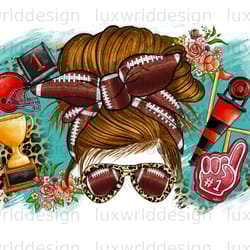 football messy bun png football png football gam