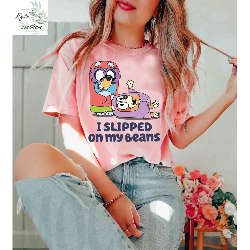 Bluey and Bingo - I Slipped on My Beans Comfort Colors® Shirt, Bluey Grannies Shirt, Bluey and Bingo Grannies Meme Tee - 3.jpg