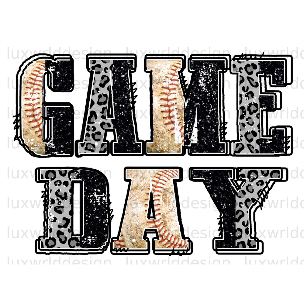 Game Day Baseball Leopard PNG  Baseball Clipart  Baseball png  Sublimation Design  Digital Design Download  Baseball Shirt Design - 1.jpg