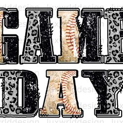 game day baseball leopard png  baseball clipart  b