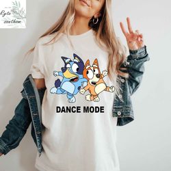 bluey and bingo dance mode comfort colors shirt, bluey and b